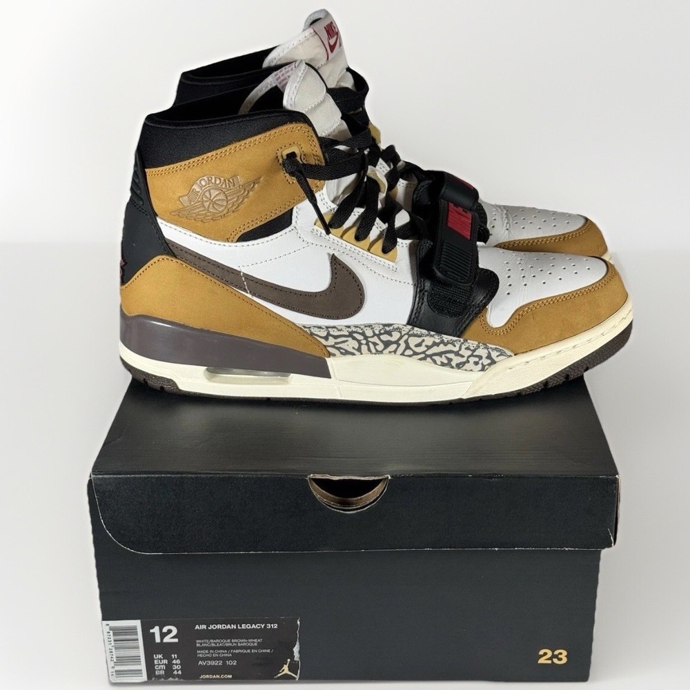 Nike Air Jordan‎ Legacy 312 "Rookie Of The Year" Wheat/Black/White Mens Size 12